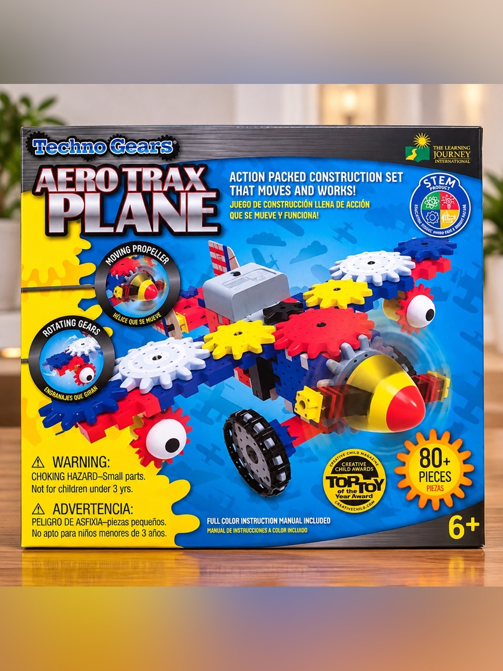 Aero Trax Plane Building Set - Red, Blue, Yellow